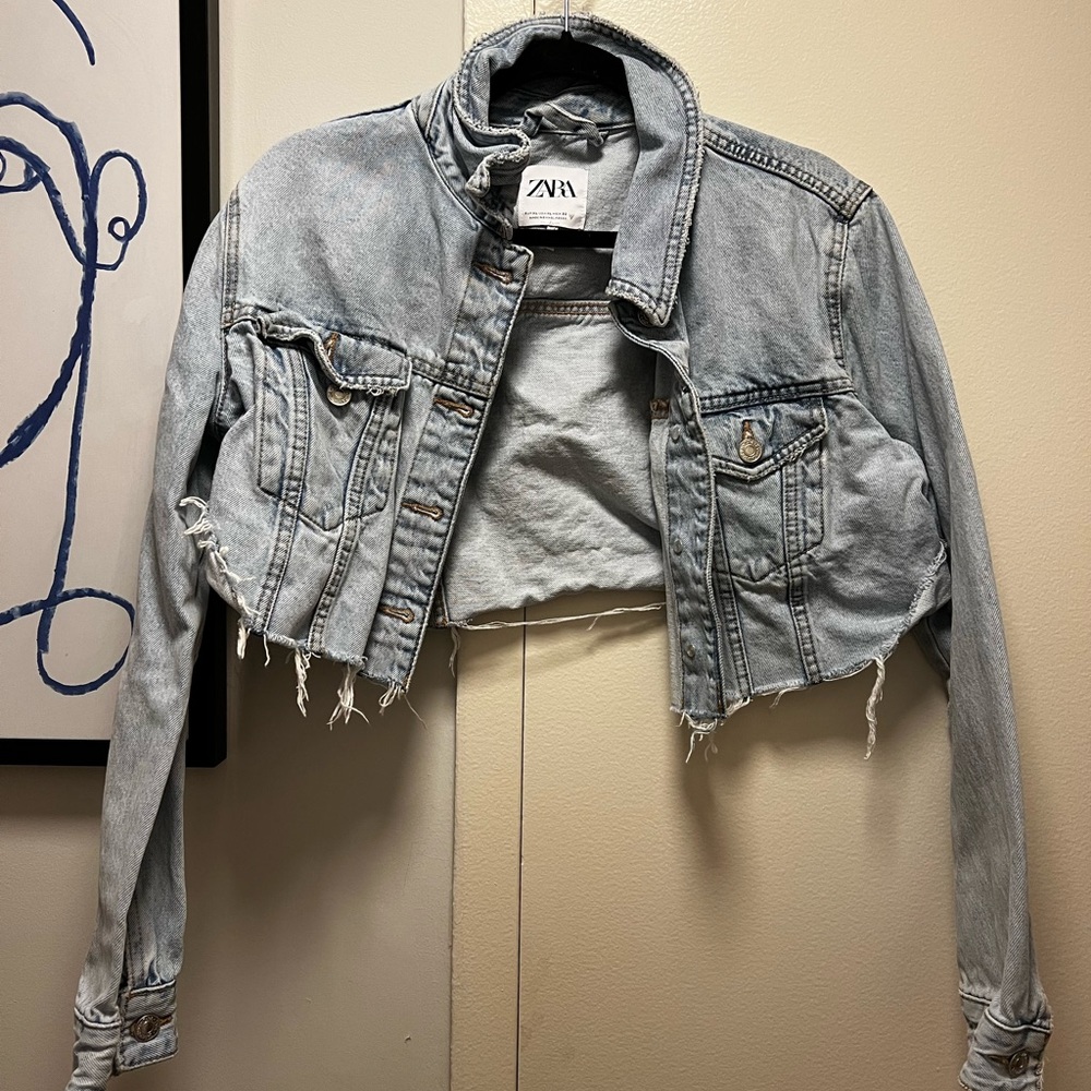 Zara denim crop jacket